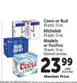 Safeway Coors or Bud, Michelob, Modelo or Pacifico offer