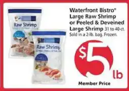 Safeway Waterfront Bistro Large Raw Shrimp offer