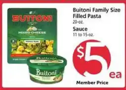 Safeway Buitoni Family Size Filled Pasta or Sauce offer