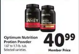 Safeway Optimum Nutrition Protein Powder offer