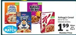 Safeway Kellogg's Cereal offer