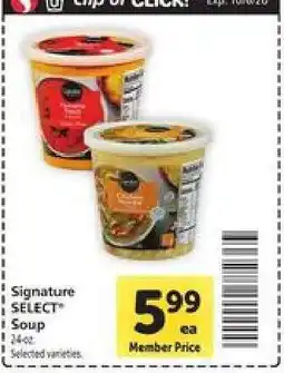 Safeway Signature Select Soup offer