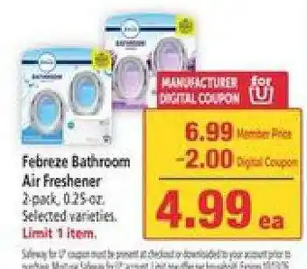 Safeway Febreze Bathroom Air Freshener offer
