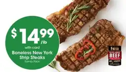 Pick'n Save Boneless New York Strip Steaks offer