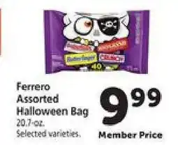 Safeway Ferrero Assorted Halloween Bag offer