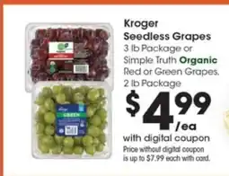 Pick'n Save Kroger Seedless Grapes offer