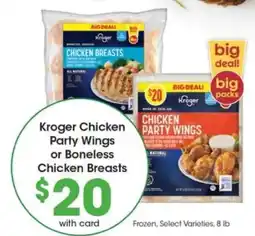 Pick'n Save Kroger Chicken Party Wings or Boneless Chicken Breasts offer
