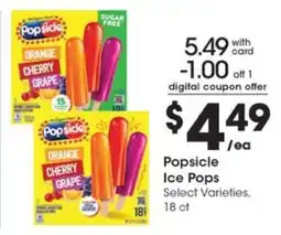Pick'n Save Popsicle Ice Pops offer