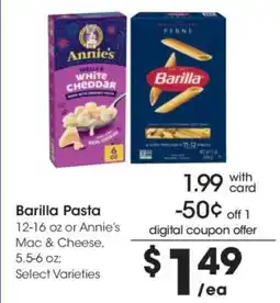 Kroger Barilla Pasta offer