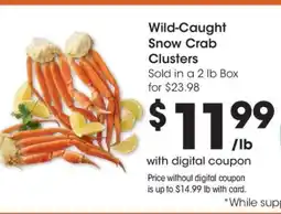 Kroger Wild-Caught Snow Crab Clusters offer
