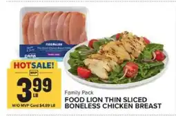 Food Lion Food Lion Thin Sliced Boneless Chicken Breast offer