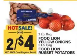Food Lion FOOD LION YELLOW ONIONS & FOOD LION RUSSET POTATOES offer