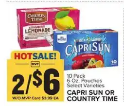 Food Lion Capri Sun or Country Time offer