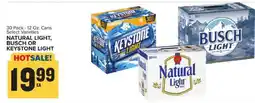 Food Lion Natural Light, Busch or Keystone Light offer
