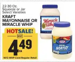 Food Lion Kraft Mayonnaise or Miracle Whip offer