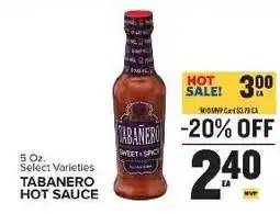 Food Lion Tabanero Hot Sauce offer