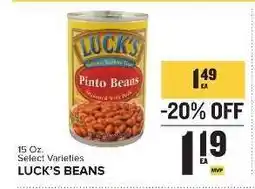 Food Lion LUCK'S BEANS offer