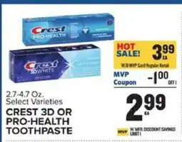 Food Lion Crest 3D or Pro-Health Toothpaste offer