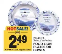 Food Lion Food Lion Plates or Bowls offer