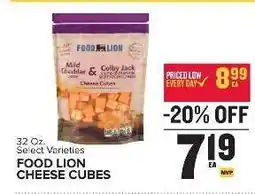 Food Lion FOOD LION CHEESE CUBES offer