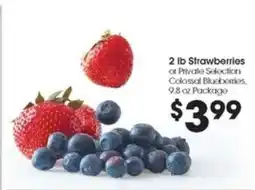 Food 4 Less 2 lb Strawberries or Private Selection Colossal Blueberries offer