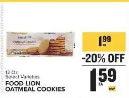 Food Lion FOOD LION OATMEAL COOKIES offer
