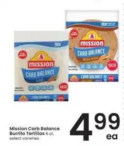 Albertsons Mission Carb Balance Burrito Tortillas offer