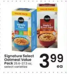 Albertsons Signature Select Oatmeal Value Pack offer