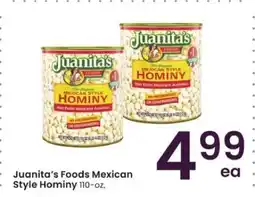 Albertsons Juanita's Foods Mexican Style Hominy offer