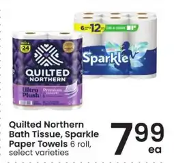 Albertsons Quilted Northern Bath Tissue, Sparkle Paper Towels offer