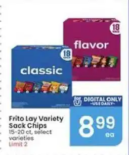 Albertsons Frito Lay Variety Sack Chips offer