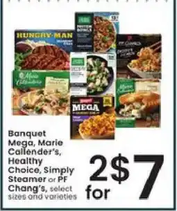 Albertsons Banquet Mega, Marie Callender's, Healthy Choice, Simply Steamer or PF Chang's offer