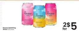 Albertsons Recess Sparkling Water offer