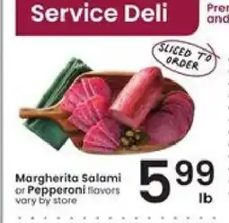 Albertsons Margherita Salami or Pepperoni offer