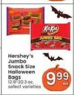 Albertsons Hershey's Jumbo Snack Size Halloween Bags offer
