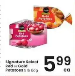 Albertsons Signature Select Red or Gold Potatoes offer