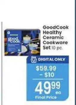 Albertsons GoodCook Healthy Ceramic Cookware Set 10 pc offer