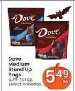 Albertsons Dove Medium Stand Up Bags offer