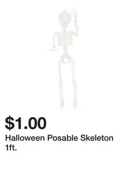 Five Below Halloween Posable Skeleton 1ft offer