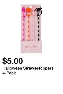 Five Below Halloween Straws+Toppers 4-Pack offer