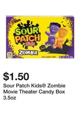 Five Below Sour Patch Kids Zombie Movie Theater Candy Box 3.5oz offer