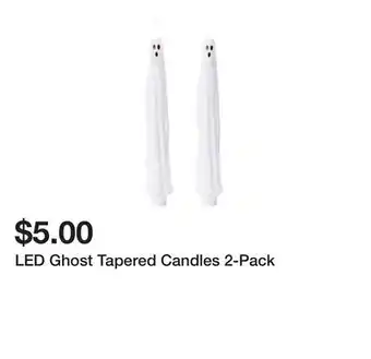 Five Below LED Ghost Tapered Candles 2-Pack offer