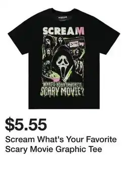 Five Below Scream What's Your Favorite Scary Movie Graphic Tee offer