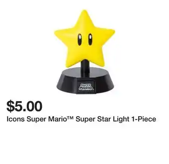Five Below Icons Super Mario Super Star Light 1-Piece offer