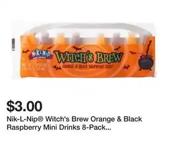 Five Below Nik-L-Nip Witch's Brew Orange & Black Raspberry Mini Drinks 8-Pack 2.79oz offer