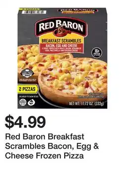 Wegmans Red Baron Breakfast Scrambles Bacon, Egg & Cheese Frozen Pizza offer