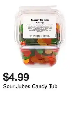 Wegmans Sour Jubes Candy Tub offer