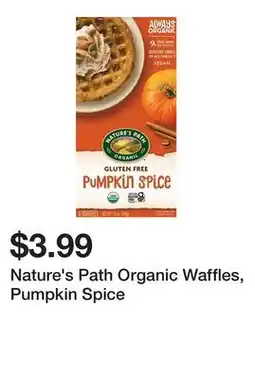 Wegmans Nature's Path Organic Waffles, Pumpkin Spice offer