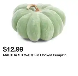 Marshalls MARTHA STEWART 9in Flocked Pumpkin offer