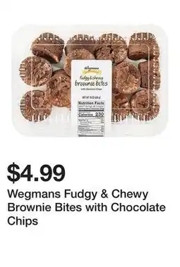Wegmans Wegmans Fudgy & Chewy Brownie Bites with Chocolate Chips offer